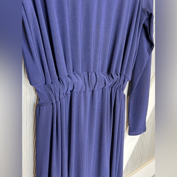 319. NWT Koh Koh Long Sleeve Formal Navy Dress Medium - Picture 5 of 7